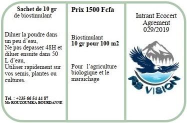Etiquette du biostimulant